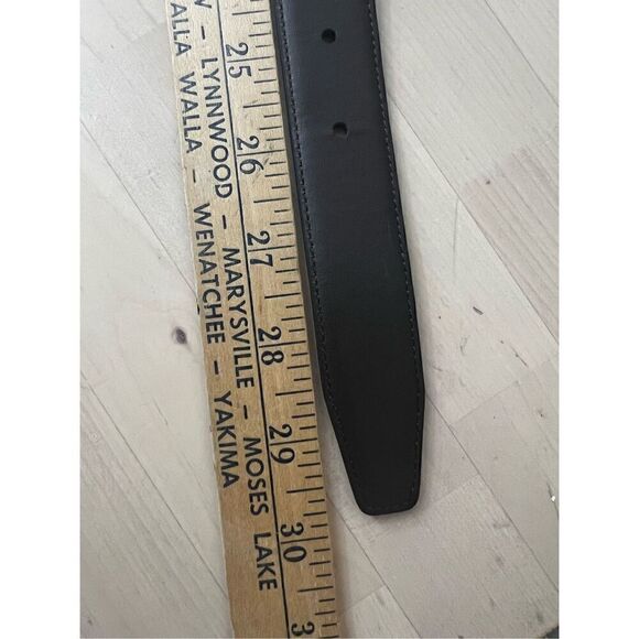 Perry Ellis Black Kids Belt Black Brown Reversible Brass Buckle 24/60 (29.7”) - Picture 4 of 12